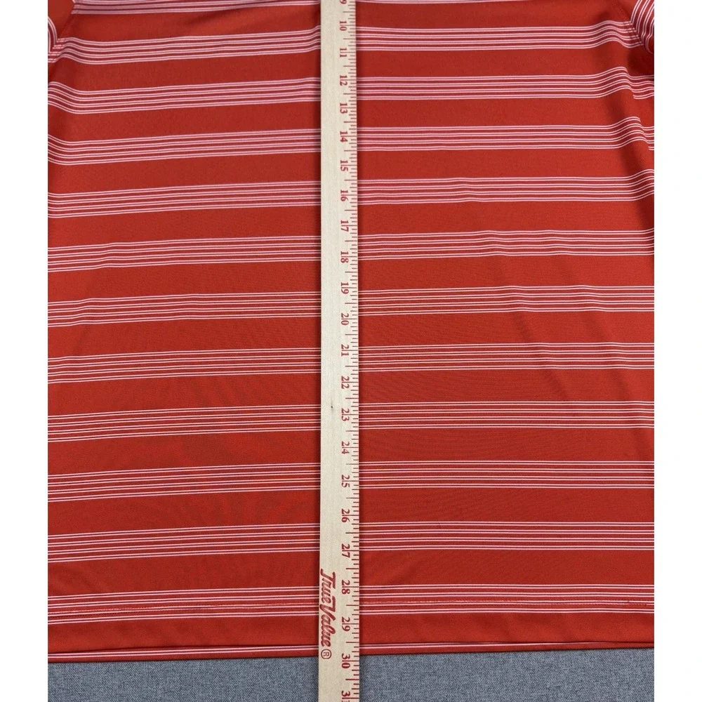 Nike Golf Dri-FIT Tour Performance Polo Shirt Mens Large Red Striped Golf